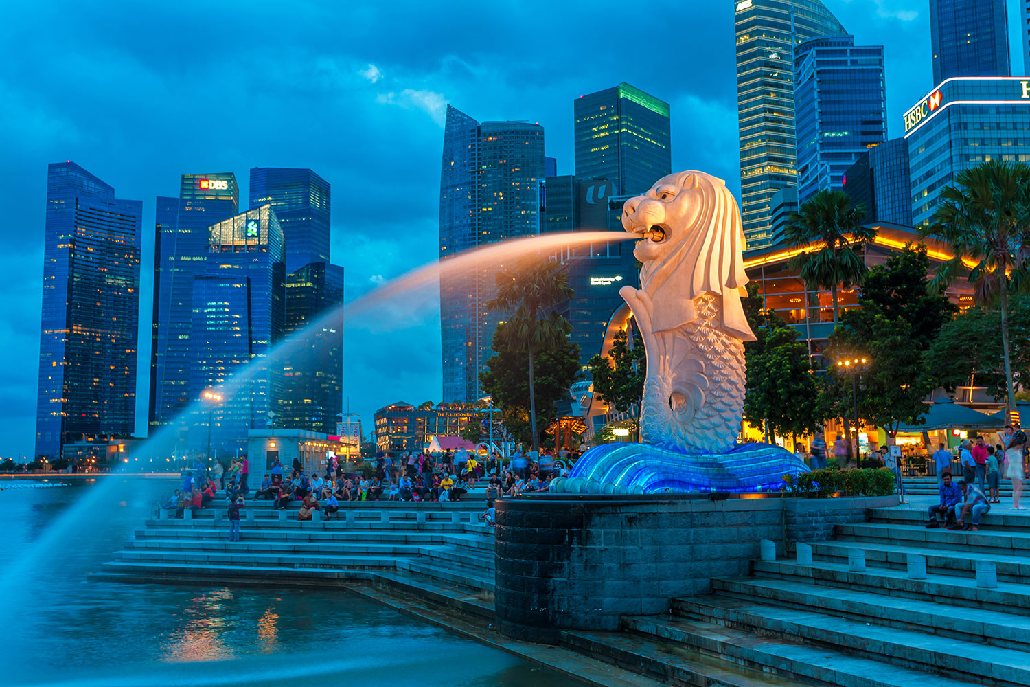 Merlion Park Places For Visit In Singapore